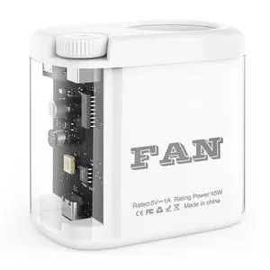 Transparent Mecha-style Wearable Waist Fan: USB-C Rechargeable 0-100 Wind Control, RGB Lighting, Detachable Belt Clip, 360° Rotation, for Shirt, Belt, Umbrella Handle, Handheld Use, 3-12 Hours Transparent Mecha-style Wearable Waist Fan: USB-C Rechargeable 0-100 Wind Control, RGB Lighting, Detachable Belt Clip, 360° Rotation, for Shirt, Belt, Umbrella Handle, Handheld Use, 3-12 Hours