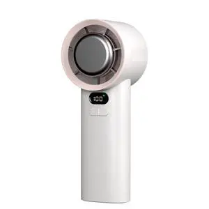 Portable Turbo Fan Handheld with Ice Cooler, White Portable Turbo Fan Handheld with Ice Cooler, White