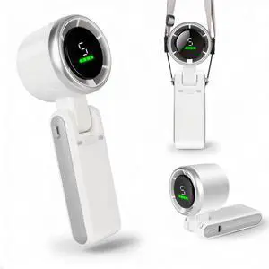 Portable Handheld Turbo Fan, 5-Speed Rechargeable Mini Fan with LED Display, 3600mAh USB-C Foldable Personal Fan for Travel, Beach, Camping, Office Portable Handheld Turbo Fan, 5-Speed Rechargeable Mini Fan with LED Display, 3600mAh USB-C Foldable Personal Fan for Travel, Beach, Camping, Office