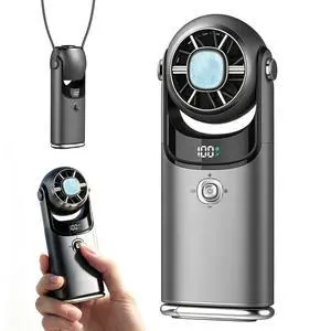 Mini Handheld Fan with Cooling Plate, Portable Pocket Fan, 17500RPM Turbo Fan, Joystick Control & Ice Cooling, Small Personal Fan, 180° Adjustable Head Travel Fan, Hand Held Fan for Purse - Dark Grey Mini Handheld Fan with Cooling Plate, Portable Pocket Fan, 17500RPM Turbo Fan, Joystick Control & Ice Cooling, Small Personal Fan, 180° Adjustable Head Travel Fan, Hand Held Fan for Purse - Dark Grey