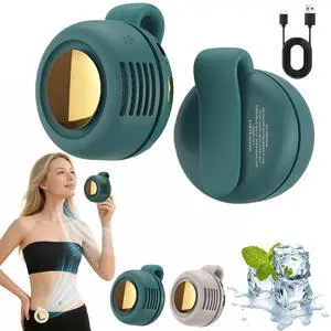 2026 New Portable Silent Mini Bladeless Electric Fan, Portable Small Clip On Fan, Rechargeable Adjustable 3-Speed Suspended Whirlwind Fans for Outdoor & Travel & Office, Travel Accessories (Green) 2026 New Portable Silent Mini Bladeless Electric Fan, Portable Small Clip On Fan, Rechargeable Adjustable 3-Speed Suspended Whirlwind Fans for Outdoor & Travel & Office, Travel Accessories (Green)