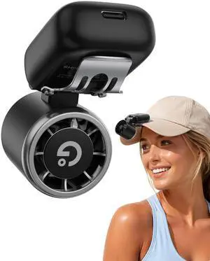 Mini Clip on Fan Portable, 180° Adjustable Personal Hat Fan Clip On, 3-in-1 Hands-Free Mini Portable Fans, Only 2.4 oz, 3-Speed Rechargeable, Outdoor Sports Travel Essentials, Women Men, Black Mini Clip on Fan Portable, 180° Adjustable Personal Hat Fan Clip On, 3-in-1 Hands-Free Mini Portable Fans, Only 2.4 oz, 3-Speed Rechargeable, Outdoor Sports Travel Essentials, Women Men, Black
