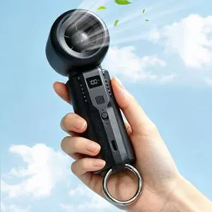 Handheld Mini Fan, Portable Hand Held Turbo Fan Battery Operated with LED Display 5 Speed Wind 3000mAh USB Rechargeable Batteries Pocket Design for Outdoor Travel Beach Activities Office Gifts Handheld Mini Fan, Portable Hand Held Turbo Fan Battery Operated with LED Display 5 Speed Wind 3000mAh USB Rechargeable Batteries Pocket Design for Outdoor Travel Beach Activities Office Gifts