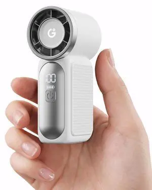 Portable Handheld Mini Fan, 6 Speeds 16900 RPM High Velocity Personal Fan with LED Display, USB Rechargeable, Mini Fan with Lanyard for Makeup, Travel, Outdoor Fan for Women Girl Gift, White Portable Handheld Mini Fan, 6 Speeds 16900 RPM High Velocity Personal Fan with LED Display, USB Rechargeable, Mini Fan with Lanyard for Makeup, Travel, Outdoor Fan for Women Girl Gift, White