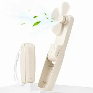Portable Fan, Mini Handheld Fan Foldable Pocket Size, White USB Rechargeable Battery Powered Personal Fan for Travel, Makeup, Eyelash, Concerts, Office, 3 Speeds Adjustable, Desk Stand & Power Bank Portable Fan, Mini Handheld Fan Foldable Pocket Size, White USB Rechargeable Battery Powered Personal Fan for Travel, Makeup, Eyelash, Concerts, Office, 3 Speeds Adjustable, Desk Stand & Power Bank