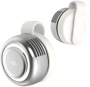 Mini Bladeless Clip on Fan with LED Light, 5-Speed Portable Silent Fan for Office, Hospital, Library, Travel, Hiking, Hands-Free Personal Fan for Outdoor, Summer Travel Gift (White) Mini Bladeless Clip on Fan with LED Light, 5-Speed Portable Silent Fan for Office, Hospital, Library, Travel, Hiking, Hands-Free Personal Fan for Outdoor, Summer Travel Gift (White)