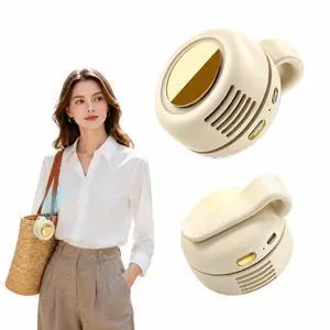 Portable Clip-on Fan, Silent Bladeless Mini fan, 360°Rotation 3-speed Modes Whirlwind Fans For Waist Clips Hands-Free Cooling Fan Suitable For Outdoor Sports Trip Work Travel White Portable Clip-on Fan, Silent Bladeless Mini fan, 360°Rotation 3-speed Modes Whirlwind Fans For Waist Clips Hands-Free Cooling Fan Suitable For Outdoor Sports Trip Work Travel White
