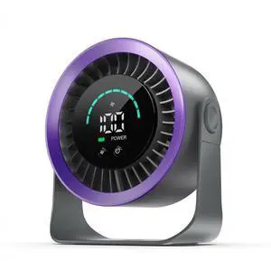 Mini Desk Fan, Small USB Rechargeable Quiet Desktop Fan, Cooling Table Electric Fan with LED Digital Display, 360°Adjustable Tilt for Bedroom, Office & Home (Purple) Mini Desk Fan, Small USB Rechargeable Quiet Desktop Fan, Cooling Table Electric Fan with LED Digital Display, 360°Adjustable Tilt for Bedroom, Office & Home (Purple)