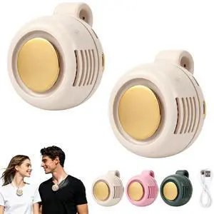 Portable Silent Mini Bladeless Electric Fan Clip On,Mini Bladeless Fans with Clip,3 Speeds Hands-Free Small Whirlwind Bladeless Fan Neck Fans,Rechargeable Tiny Fan Clips On Shirt (White-2pcs) Portable Silent Mini Bladeless Electric Fan Clip On,Mini Bladeless Fans with Clip,3 Speeds Hands-Free Small Whirlwind Bladeless Fan Neck Fans,Rechargeable Tiny Fan Clips On Shirt (White-2pcs)