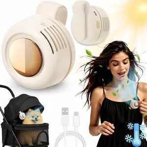 Mini Bladeless Fan Clip On, Portable Silent Mini Bladeless Fan Clip On, Adjustable 3-Speed Suspended Whirlwind Fans, USB-C Fast Charge, Clip Waist Neck Fan for Outdoor, Travel & Office Gift (White) Mini Bladeless Fan Clip On, Portable Silent Mini Bladeless Fan Clip On, Adjustable 3-Speed Suspended Whirlwind Fans, USB-C Fast Charge, Clip Waist Neck Fan for Outdoor, Travel & Office Gift (White)