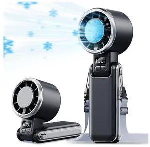 Portable Handheld Fan with Ice Cooling-5 Gear High Speed Turbo Personal Fan Rechargeable,Up to 13 Hrs,Mini Fan Handheld,Europe Travel Essentials Accessories, Beach Vacation, Gifts for Women Portable Handheld Fan with Ice Cooling-5 Gear High Speed Turbo Personal Fan Rechargeable,Up to 13 Hrs,Mini Fan Handheld,Europe Travel Essentials Accessories, Beach Vacation, Gifts for Women