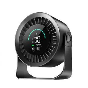 Mini Desk Fan, Small USB Rechargeable Quiet Desktop Fan, Cooling Table Electric Fan with LED Digital Display, 360°Adjustable Tilt for Bedroom, Office & Home (Black) Mini Desk Fan, Small USB Rechargeable Quiet Desktop Fan, Cooling Table Electric Fan with LED Digital Display, 360°Adjustable Tilt for Bedroom, Office & Home (Black)