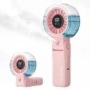 4000mAh Handheld Turbo Misting Fan, 100 levels Adjustable High Speed Mister Fan, Portable Spray Water Mist Fans, Foldable Mini Hand Fans for Summer Beach Travel Concerts Disney(Pink) 4000mAh Handheld Turbo Misting Fan, 100 levels Adjustable High Speed Mister Fan, Portable Spray Water Mist Fans, Foldable Mini Hand Fans for Summer Beach Travel Concerts Disney(Pink)