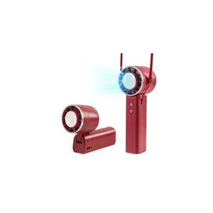 Foldable Handheld Fan with Ice Cooling - 4 Speed Rechargeable Mini Portable Fan, Ultra-Lightweight Personal Air Cooler for Desk, Travel and Makeup, Red Foldable Handheld Fan with Ice Cooling - 4 Speed Rechargeable Mini Portable Fan, Ultra-Lightweight Personal Air Cooler for Desk, Travel and Makeup, Red