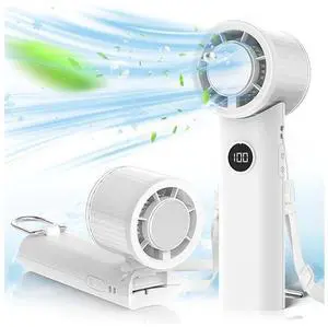 Portable Handheld Foldable Personal Fan, Small but Efficient, Long-Runtime, Outdoor Mini Rechargeable Cooling Fan, Battery Powered Portable Cooling, 5-Speed, Summer Accessory for Travel(White) Portable Handheld Foldable Personal Fan, Small but Efficient, Long-Runtime, Outdoor Mini Rechargeable Cooling Fan, Battery Powered Portable Cooling, 5-Speed, Summer Accessory for Travel(White)