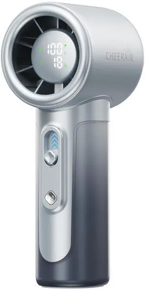 Handheld Portable Fan, Adjustable Speed Powerful Mini Personal Fan, Rechargeable 5000mAh Battery Up to 18 Hours Runtime, Pocket Turbo Fan with Smart LED Display for Travel, Office, Outdoor Handheld Portable Fan, Adjustable Speed Powerful Mini Personal Fan, Rechargeable 5000mAh Battery Up to 18 Hours Runtime, Pocket Turbo Fan with Smart LED Display for Travel, Office, Outdoor