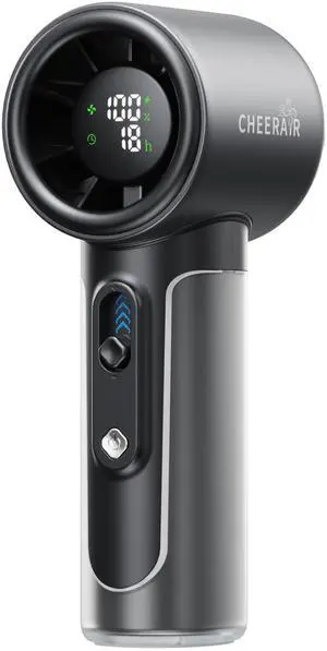 Handheld Portable Fan, Adjustable Speed Powerful Mini Personal Fan, Rechargeable 5000mAh Battery Up to 18 Hours Runtime, Pocket Turbo Fan with Smart LED Display for Travel, Office, Outdoor Handheld Portable Fan, Adjustable Speed Powerful Mini Personal Fan, Rechargeable 5000mAh Battery Up to 18 Hours Runtime, Pocket Turbo Fan with Smart LED Display for Travel, Office, Outdoor