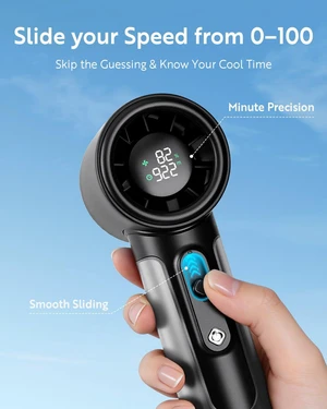 Handheld Portable Fan, 5000mAh Rechargeable Powerful Mini Fan | Up to 18 Hours Runtime, Smart LED Display, 0-100 Adjustable Speed, Pocket Turbo Personal Fan for Makeup, Travel, Outdoor Handheld Portable Fan, 5000mAh Rechargeable Powerful Mini Fan | Up to 18 Hours Runtime, Smart LED Display, 0-100 Adjustable Speed, Pocket Turbo Personal Fan for Makeup, Travel, Outdoor