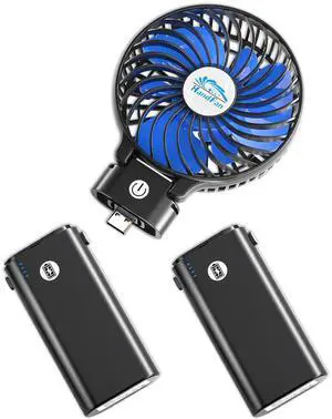 10400mAh Portable Handheld Fan, 40Hrs Long-Lasted Hand Fan Rechargeable, Mini Personal Fans Foldable, Heavy Duty Battery Fans for Travel Beach Concerts Cruise Makeup(Blue Blade) 10400mAh Portable Handheld Fan, 40Hrs Long-Lasted Hand Fan Rechargeable, Mini Personal Fans Foldable, Heavy Duty Battery Fans for Travel Beach Concerts Cruise Makeup(Blue Blade)