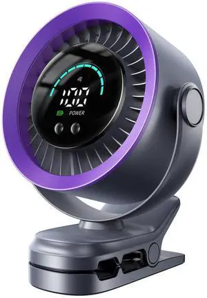 Portable Clip on Fan, 100-Speed Rechargeable USB Fan with LED Display, 360° Rotation & Strong Airflow Desk Fan, Up to 17 Hours Small Battery Fan for Outdoor Travel Camping Treadmill Car (Grey) Portable Clip on Fan, 100-Speed Rechargeable USB Fan with LED Display, 360° Rotation & Strong Airflow Desk Fan, Up to 17 Hours Small Battery Fan for Outdoor Travel Camping Treadmill Car (Grey)