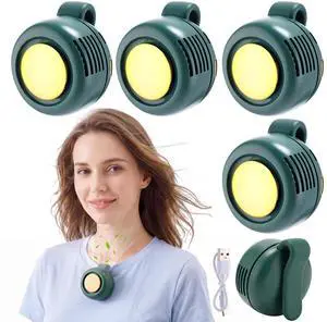 4 Pack 360° Portable Silent Mini Bladeless Electric Fan, Small Fan Clip on for Shirt & Waist, 3 Speeds Rechargeable Whirlwind Cooling Fans for Outdoor Travel Office(Green) 4 Pack 360° Portable Silent Mini Bladeless Electric Fan, Small Fan Clip on for Shirt & Waist, 3 Speeds Rechargeable Whirlwind Cooling Fans for Outdoor Travel Office(Green)