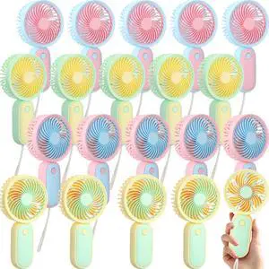 Mini Handheld Fan, USB Rechargeable Hand Held Fan Hanging Small Hand Travel Fans Portable Powerful Fans for Women Outdoor Travelling Indoor Home, 4 Colors(20 Pcs) Mini Handheld Fan, USB Rechargeable Hand Held Fan Hanging Small Hand Travel Fans Portable Powerful Fans for Women Outdoor Travelling Indoor Home, 4 Colors(20 Pcs)