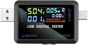 USB and Type-C Tester - Multi-Functional Digital Tester for DC 4.5-36V, 0-8A Current and Voltage Meter, Supports Multiple Fast Charging Protocols USB and Type-C Tester - Multi-Functional Digital Tester for DC 4.5-36V, 0-8A Current and Voltage Meter, Supports Multiple Fast Charging Protocols