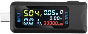 Type-C Tester Multi-Functional Digital Meter DC 4.5-36V 0-8A Current Voltage Meter Power Capacity Tester Supports Multiple Fast Charging Protocols Type-C Tester Multi-Functional Digital Meter DC 4.5-36V 0-8A Current Voltage Meter Power Capacity Tester Supports Multiple Fast Charging Protocols