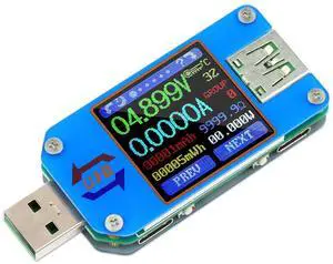 USB Power Meter, DC 4-24V 5A LCD USB A&C Voltage Current Display USB Tester Multimeter, Test Speed of Charger Cables, Capacity of Power Bank, QC 2.0 3.0 USB Power Meter, DC 4-24V 5A LCD USB A&C Voltage Current Display USB Tester Multimeter, Test Speed of Charger Cables, Capacity of Power Bank, QC 2.0 3.0