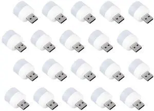 20X Mini USB LED Night Light Lamp, Portable Lighting Bulb for Auto Car, Bedroom, Nursery, Bathroom (10X White & 10X Warm) 20X Mini USB LED Night Light Lamp, Portable Lighting Bulb for Auto Car, Bedroom, Nursery, Bathroom (10X White & 10X Warm)