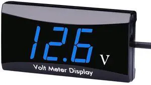DC 12V Car Digital Voltmeter Gauge - LED Display Voltage Volt Meter for Car Motorcycle (Blue) DC 12V Car Digital Voltmeter Gauge - LED Display Voltage Volt Meter for Car Motorcycle (Blue)