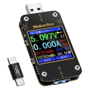 USB Multimeter USB Voltmeter Ammeter Load Tester USB Voltage Current PD Battery Power Capacity Charger Type C Meter Tester LCD Display Cable Resistance QC2.0/3.0/4.0 N20 1.54 Inch Screen USB Multimeter USB Voltmeter Ammeter Load Tester USB Voltage Current PD Battery Power Capacity Charger Type C Meter Tester LCD Display Cable Resistance QC2.0/3.0/4.0 N20 1.54 Inch Screen