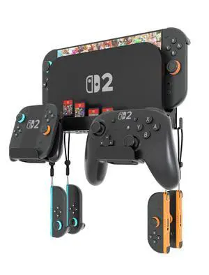 Switch 2 Wall Mount - Wall Mount Stand for Nintendo Switch 2 (2025) Console, Joy-Con, Game Cards - Space-Saving Dock with Cooling Vent Design & Easy Installation All-in-One Wall Holder Organizer Kit Switch 2 Wall Mount - Wall Mount Stand for Nintendo Switch 2 (2025) Console, Joy-Con, Game Cards - Space-Saving Dock with Cooling Vent Design & Easy Installation All-in-One Wall Holder Organizer Kit