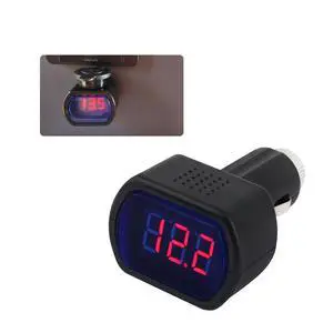 Car LED Cigarette Lighter Voltage Meter with Digital Display,12V/0.1A Battery Voltage Meter for Real-Time Voltage Monitoring,Universal Car Voltage Meters of Car Essentials Car LED Cigarette Lighter Voltage Meter with Digital Display,12V/0.1A Battery Voltage Meter for Real-Time Voltage Monitoring,Universal Car Voltage Meters of Car Essentials