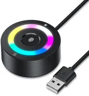 USB Fingerprint Reader for Windows 11/10 ONLY, RGB Windows Hello Fingerprint Scanner for PC Login, Touch Lock & Unlock, Match-in-Sensor Security, Plug & Play, 4ft Cable (Not for Mac/Linux) USB Fingerprint Reader for Windows 11/10 ONLY, RGB Windows Hello Fingerprint Scanner for PC Login, Touch Lock & Unlock, Match-in-Sensor Security, Plug & Play, 4ft Cable (Not for Mac/Linux)