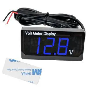 LED Digital Display Voltmeter Blue DC 12V Waterproof LED Digital Display Voltmeter for Car Battery Voltage Monitor LED Digital Display Voltmeter Blue DC 12V Waterproof LED Digital Display Voltmeter for Car Battery Voltage Monitor