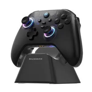 G3V2 Bluetooth Controller for Pc/Switch/Ios/Android, Hall Effect Joysticks, RGB Lighting Gaming Controller,2 Programmable Buttons,1000mah Battery With Charging Station, Black G3V2 Bluetooth Controller for Pc/Switch/Ios/Android, Hall Effect Joysticks, RGB Lighting Gaming Controller,2 Programmable Buttons,1000mah Battery With Charging Station, Black