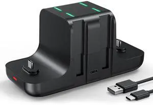 Controller Charger Dock for Nintendo Switch Pro Controller and Joy con, 6-in-1 Fast Charging Dock Station for Switch & OLED Model & Lite with Charging Indicator and Type C Charging Cable Controller Charger Dock for Nintendo Switch Pro Controller and Joy con, 6-in-1 Fast Charging Dock Station for Switch & OLED Model & Lite with Charging Indicator and Type C Charging Cable