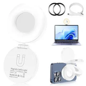 Magnetic Selfie Light, Phone Selfie Ring Light Compatible with iPhone Magsafe, 3-in-1 Magnetic Beauty Selfie Light for Phones with Mirror for Selfies/Photography/TikTok/Zoom Calls/Video Conference Magnetic Selfie Light, Phone Selfie Ring Light Compatible with iPhone Magsafe, 3-in-1 Magnetic Beauty Selfie Light for Phones with Mirror for Selfies/Photography/TikTok/Zoom Calls/Video Conference