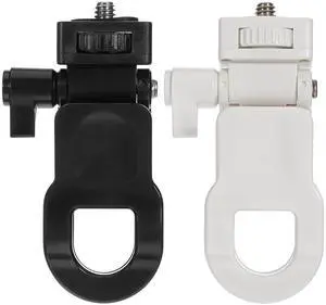 2pcs Camera Clip, Anti-Slip Selfie Light Clip for Monitor Mount with 1/4 Universal Screw Multiple-Use Camera Clamp Phone Light Holder Attachment for Laptop Tripod Live Stream (Black, White) 2pcs Camera Clip, Anti-Slip Selfie Light Clip for Monitor Mount with 1/4 Universal Screw Multiple-Use Camera Clamp Phone Light Holder Attachment for Laptop Tripod Live Stream (Black, White)