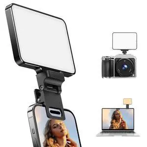 Metal Selfie Light - Rechargeable Clip-on Ultra-Thin Phone Light with Stepless Dimming, iPhone Light for Makeup, Video Conference, Compatible with iPhone, Android, iPad, Laptop (2000mAh) Metal Selfie Light - Rechargeable Clip-on Ultra-Thin Phone Light with Stepless Dimming, iPhone Light for Makeup, Video Conference, Compatible with iPhone, Android, iPad, Laptop (2000mAh)