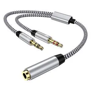 Headphone Splitter for PC, 3.5mm Splitter Female for 2 Dual 3.5mm Male 2 in 1 Mic Audio Splitte,Aux Microphone Y Splittor Cable Headset Jack Adapter Dongle Cord for PC Gaming Speaker Laptop Computer Headphone Splitter for PC, 3.5mm Splitter Female for 2 Dual 3.5mm Male 2 in 1 Mic Audio Splitte,Aux Microphone Y Splittor Cable Headset Jack Adapter Dongle Cord for PC Gaming Speaker Laptop Computer