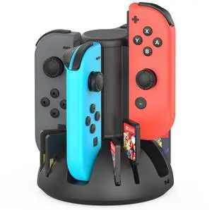 Controller Charging Dock for Nintendo Switch Joycon, MARSDOCK Charger Station Compatible with Switch OLED JoyCon, Controller Charger Stand Station with 8 Game Slots, 3.3FT Cable, LED Controller Charging Dock for Nintendo Switch Joycon, MARSDOCK Charger Station Compatible with Switch OLED JoyCon, Controller Charger Stand Station with 8 Game Slots, 3.3FT Cable, LED