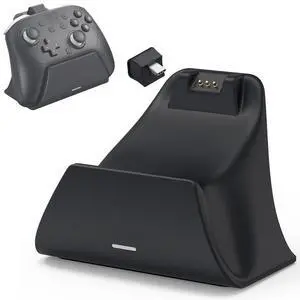 Charging Dock Station with Adapter for Nintendo Switch 2 Pro Controller, Charging Base Stand with Indicator Light Fast Charge & Overcharge Protection Charger Mount Support Charging Dock Station with Adapter for Nintendo Switch 2 Pro Controller, Charging Base Stand with Indicator Light Fast Charge & Overcharge Protection Charger Mount Support