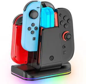 Switch 1/2 Controller Charger for Nintendo Switch 1/ OLED Joycon, Charging Docking Station, Storage Stand with Charge Cable2-in-1 Charger Dock for Joy con 2/1 Accessories Switch 1/2 Controller Charger for Nintendo Switch 1/ OLED Joycon, Charging Docking Station, Storage Stand with Charge Cable2-in-1 Charger Dock for Joy con 2/1 Accessories