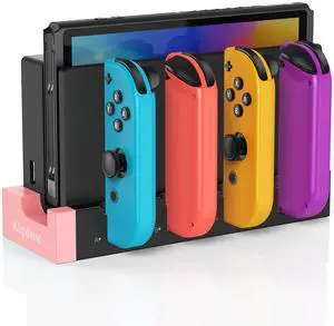 Switch Charging Dock for Nintendo Switch & OLED - Joycon Charging Dock, Fast Charging with Indicator, Charger Stand Station for 4 Joycon Controllers Switch Charging Dock for Nintendo Switch & OLED - Joycon Charging Dock, Fast Charging with Indicator, Charger Stand Station for 4 Joycon Controllers