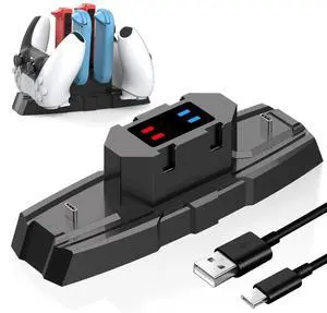 Switch Controller Charger Station for Nintendo Switch & OLED, Pro Charging Dock for JoyCon/Pro/ PS5 Controller/Xbox, 6 in 1 Charging Stand Accessories for Nintendo Gamepad, Black Switch Controller Charger Station for Nintendo Switch & OLED, Pro Charging Dock for JoyCon/Pro/ PS5 Controller/Xbox, 6 in 1 Charging Stand Accessories for Nintendo Gamepad, Black
