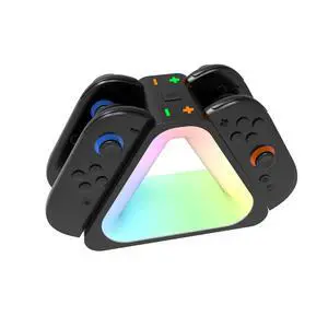 Charging Station for Nintendo Switch 2 Joy Con, Dock for Joy Con Dual-Direction Magnetic Fast Charging Station with 7 Light Modes, Extended Controller Charger Stand for Nintendo Switch 2 Accessories Charging Station for Nintendo Switch 2 Joy Con, Dock for Joy Con Dual-Direction Magnetic Fast Charging Station with 7 Light Modes, Extended Controller Charger Stand for Nintendo Switch 2 Accessories