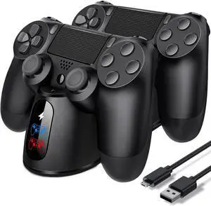 PS4 Controller Charger Dock Station with Charging Cable,1.8Hour Fast-Charging PS4 Controller Charger Station for PlayStation 4 Dualshock 4 Chargers PS4 Controller Charger Dock Station with Charging Cable,1.8Hour Fast-Charging PS4 Controller Charger Station for PlayStation 4 Dualshock 4 Chargers