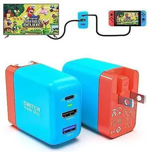 Portable Switch Dock Charger for Nintendo Switch - 36W TV Docking Station with 4K HDMI, USB-C PD Fast Charging, USB 2.0 - Full-Featured USB-C Cable Included Portable Switch Dock Charger for Nintendo Switch - 36W TV Docking Station with 4K HDMI, USB-C PD Fast Charging, USB 2.0 - Full-Featured USB-C Cable Included